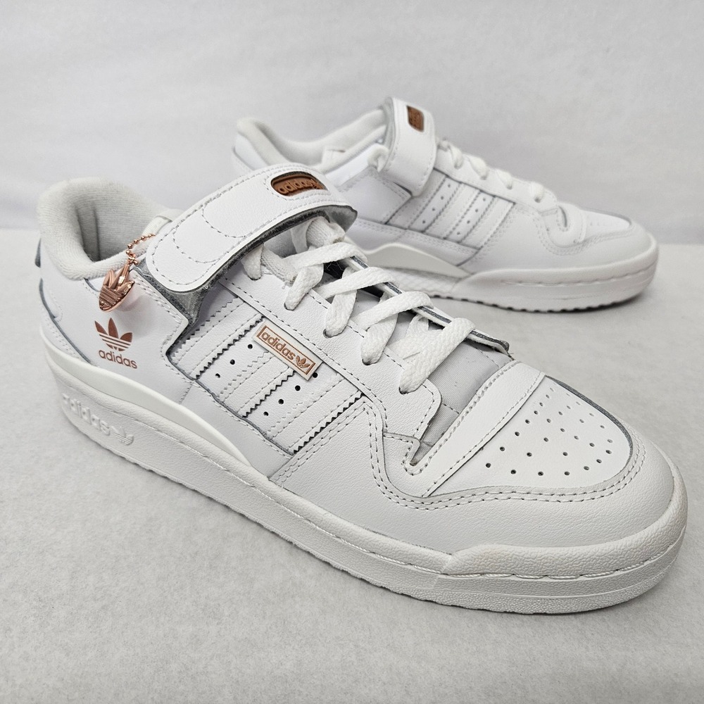 Adidas Forum Low Casual Sneakers HQ7105 White Rose Gold Metallic Women's Size 8